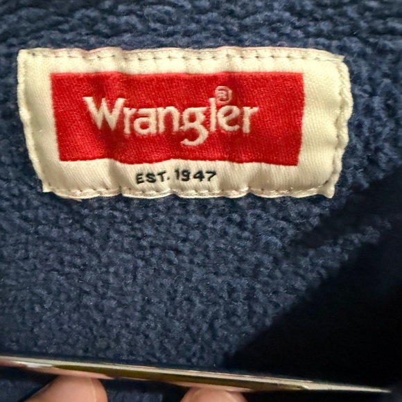 VTG Wrangler Men's Blue Sweatshirt Rodeo Yellowstone Cowboy Ranch Farm - Picture 3 of 5